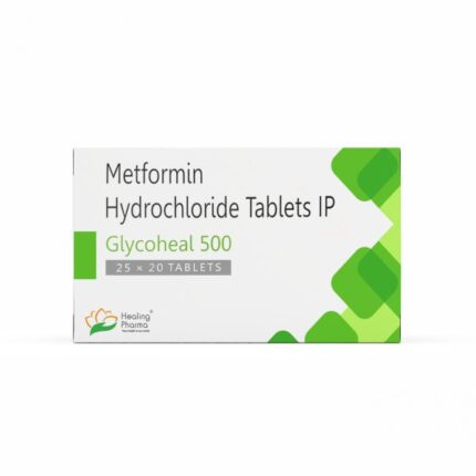 GLYCOHEAL 500 | METFORMIN HYDROCHLORIDE 500MG – 20 TABLETS – HEALING PHARMA