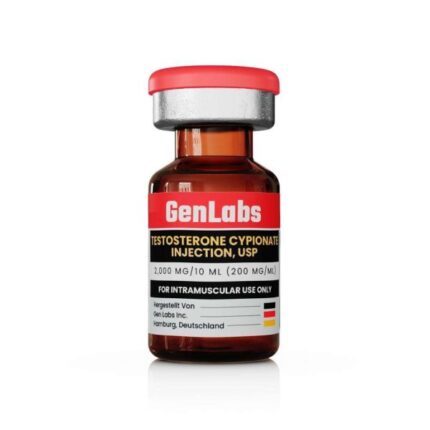 Testosterone Cypionate 200mg by Genlabs – anabolic steroid for muscle growth, strength, bone health, and male performance