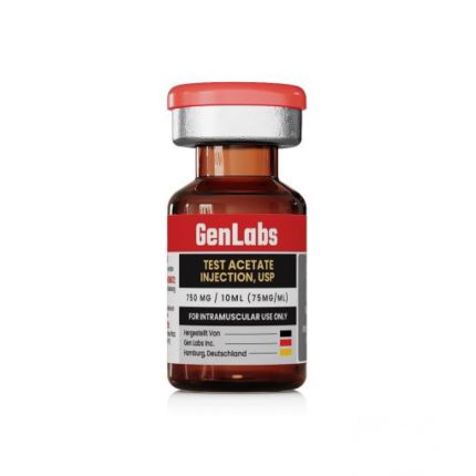 Testosterone Acetate 75mg vial for fast-acting muscle growth and strength