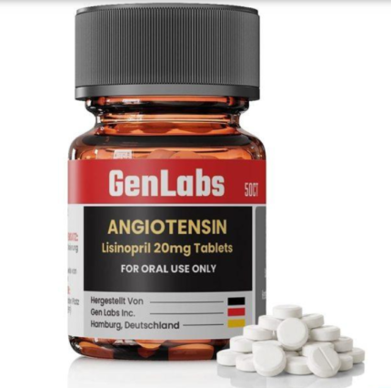 Angiotensin (Lisinopril) – 20 Mg – 50 Tablets – Genlabs