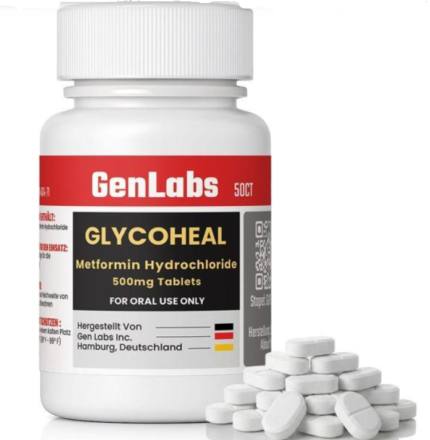 Glycoheal ( Metformin Hydrochloride ) – 500 Mg – 50 Tablets – Genlabs